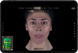 Aura 3D Imaging System skin analysis interface